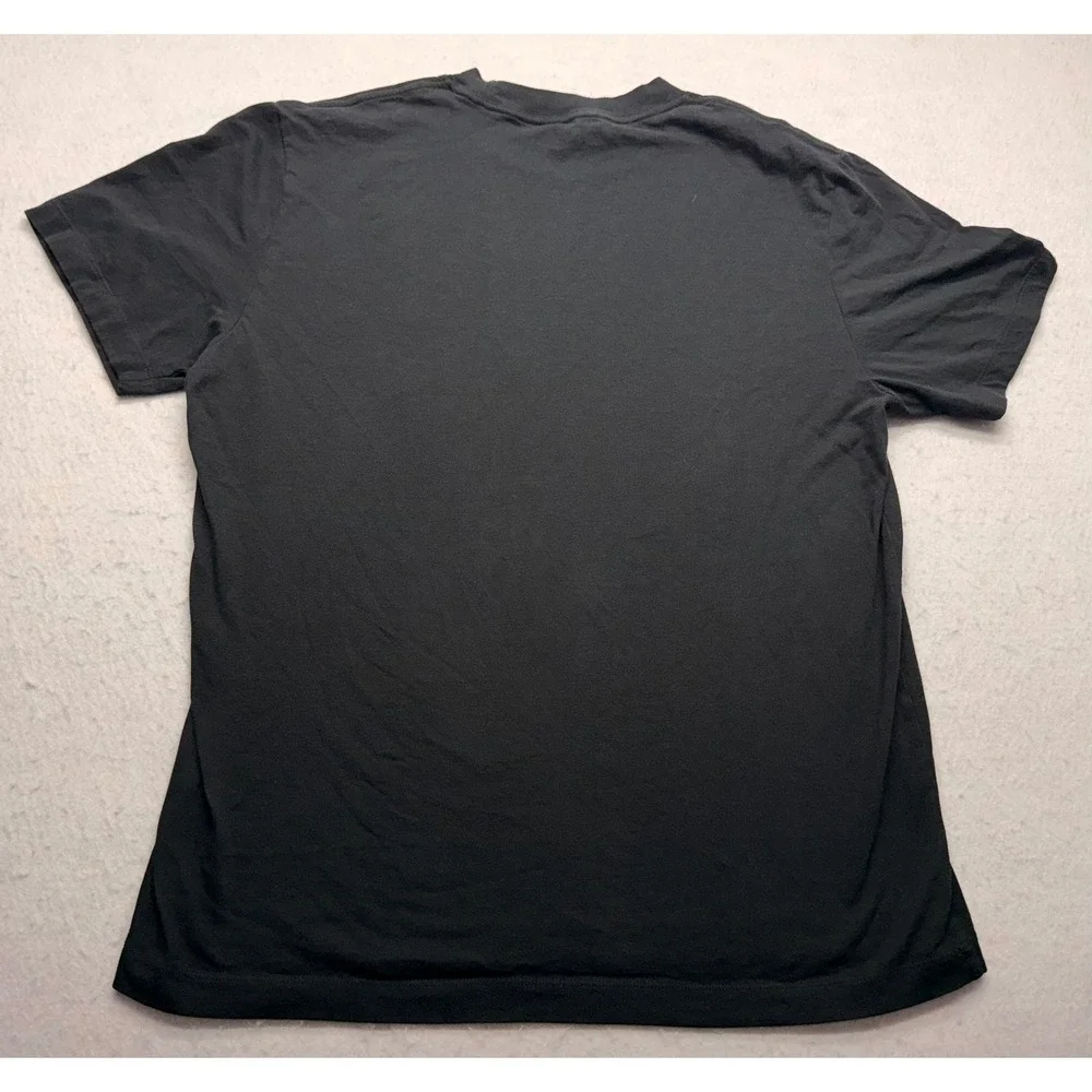 True Religion Mens Black Buddha Guitar Graphic T-Shirt XL 700465 Cotton